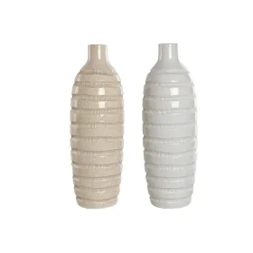 Vase Home ESPRIT Beige aus Keramik 19 x 19 x 55 cm (2 Stück) von Home ESPRIT, Vasen - Ref: S3056569, Preis: 64,67 €, Rabatt: %