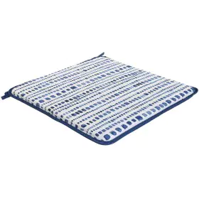 Coussin de chaise Home ESPRIT Bleu Blanc 38 x 38 x 2 cm de Home ESPRIT, Chaises - Réf : S3056584, Prix : 7,36 €, Remise : %