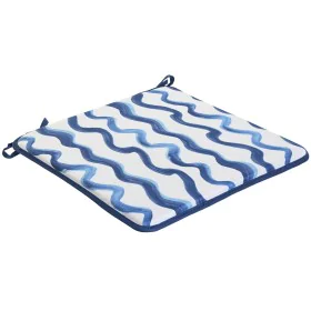 Coussin de chaise Home ESPRIT Bleu Blanc 38 x 38 x 2 cm de Home ESPRIT, Chaises - Réf : S3056585, Prix : 8,18 €, Remise : %