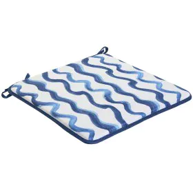 Chair cushion Home ESPRIT Blue White 38 x 38 x 2 cm by Home ESPRIT, Chairs - Ref: S3056585, Price: 7,36 €, Discount: %