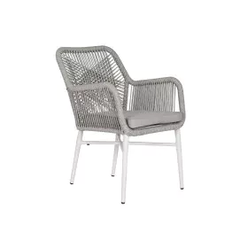 Garden sofa Home ESPRIT White Grey Aluminium synthetic rattan 57 x 63 x 84 cm by Home ESPRIT, Armchairs - Ref: S3056625, Pric...