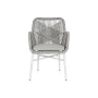 Chaise de jardin Home ESPRIT Blanc Gris Aluminium rotin synthétique 57 x 63 x 84 cm de Home ESPRIT, Fauteuils - Réf : S305662...