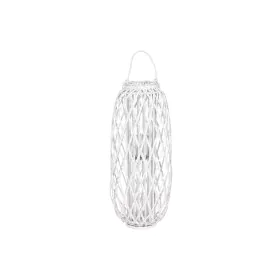 Castiçais Home ESPRIT Branco vime Cristal 34 x 34 x 80 cm de Home ESPRIT, Candelabros e suportes para velas - Ref: S3056629, ...