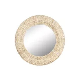 Specchio da parete Home ESPRIT Naturale Metallo Fibra Tropicale 90 x 8 x 90 cm di Home ESPRIT, Specchi da parete - Rif: S3056...