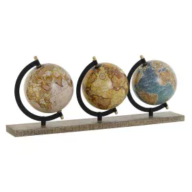 Globe terrestre Home ESPRIT Multicouleur PVC Bois de manguier 50 x 12 x 19 cm de Home ESPRIT, Géographie - Réf : S3056680, Pr...