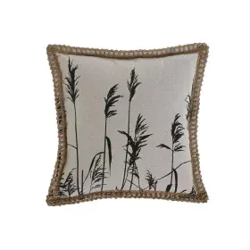 Coussin Home ESPRIT Noir Beige Frange Boho 45 x 45 cm de Home ESPRIT, Coussins - Réf : S3056823, Prix : 9,58 €, Remise : %