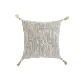 Cojín Home ESPRIT Blanco Beige Impreso Boho 45 x 45 cm de Home ESPRIT, Cojines - Ref: S3056828, Precio: 8,63 €, Descuento: %