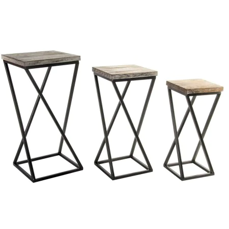 Set of 3 tables Home ESPRIT Wood Metal 33 x 33 x 68 cm by Home ESPRIT, Tables - Ref: S3056855, Price: 100,53 €, Discount: %