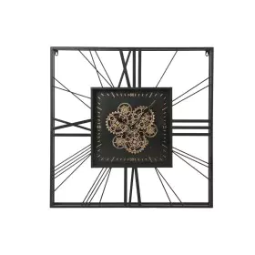 Relógio de Parede Home ESPRIT Preto Dourado Metal Cristal 80 x 8 x 80 cm de Home ESPRIT, Relógios de parede - Ref: S3056856, ...