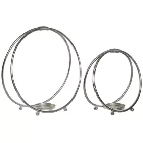 Candleholder Home ESPRIT Silver Metal 38 x 16 x 38,5 cm 38 x 16 x 39 cm (2 Units) by Home ESPRIT, Candelabras and candle hold...