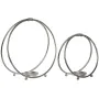 Castiçais Home ESPRIT Prateado Metal 38 x 16 x 38,5 cm 38 x 16 x 39 cm (2 Unidades) de Home ESPRIT, Candelabros e suportes pa...