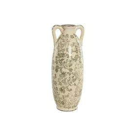 Vaso Home ESPRIT Bianco Marrone Verde Gres Foglia della pianta 13 x 13 x 35 cm di Home ESPRIT, Vasi - Rif: S3056882, Prezzo: ...