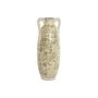 Vaso Home ESPRIT Branco Castanho Verde Grés Folha de planta 13 x 13 x 35 cm de Home ESPRIT, Jarrões - Ref: S3056882, Preço: 1...