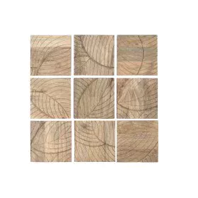 Decoración de Pared Home ESPRIT Natural Moderno Hoja de planta 90 x 3 x 90 cm (9 Piezas) de Home ESPRIT, Adornos - Ref: S3056...