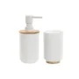 Set da Bagno Home ESPRIT Bianco Naturale Bambù polistirene 7 x 7 x 16 cm di Home ESPRIT, Set di accessori per il bagno - Rif:...