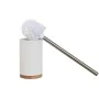 Brosse de salle de wc Home ESPRIT Blanc Argenté Naturel Résine Bambou 9 x 9 x 37 cm de Home ESPRIT, Accessoires pour wc - Réf...