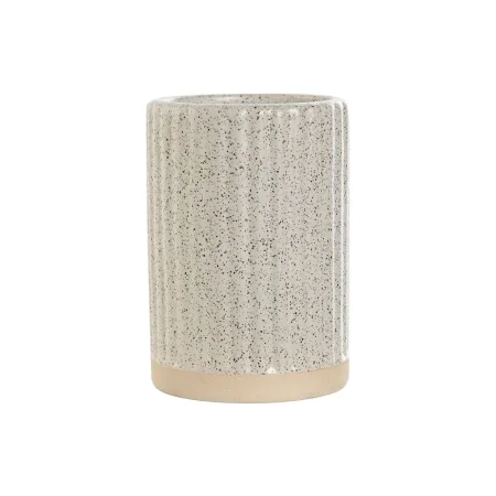 Bicchiere Home ESPRIT Beige Dorato Gres 7 x 7 x 10,5 cm di Home ESPRIT, Supporti e distributori - Rif: S3056989, Prezzo: 4,92...