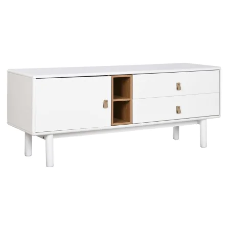 TV furniture Home ESPRIT White Natural polypropylene MDF Wood 140 x 40 x 55 cm by Home ESPRIT, TV tables and stands - Ref: S3...