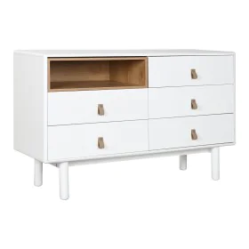 Chest of drawers Home ESPRIT White Natural polypropylene MDF Wood 120 x 40 x 75 cm by Home ESPRIT, Chest of Drawers - Ref: S3...