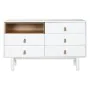 Cómoda Home ESPRIT Branco Natural Polipropileno Madeira MDF 120 x 40 x 75 cm de Home ESPRIT, Cómodas e camiseiros - Ref: S305...