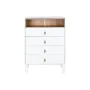 Chest of drawers Home ESPRIT White Natural polypropylene MDF Wood 80 x 40 x 117 cm by Home ESPRIT, Chest of Drawers - Ref: S3...