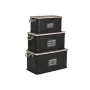 Set of Chests Home ESPRIT Metal Rope Fir wood 68 x 35,5 x 35 cm (3 Units) by Home ESPRIT, Storage boxes and chests - Ref: S30...