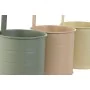 Cache-pot Home ESPRIT Jaune Vert Ambre Rose clair Métal 11,5 x 11,5 x 21 cm (3 Unités) de Home ESPRIT, Cache-pots - Réf : S30...