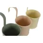 Cache-pot Home ESPRIT Jaune Vert Ambre Rose clair Métal 11,5 x 11,5 x 21 cm (3 Unités) de Home ESPRIT, Cache-pots - Réf : S30...