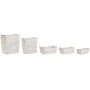 Laundry basket Home ESPRIT White Natural Metal Shabby Chic 42 x 32 x 51 cm 5 Pieces by Home ESPRIT, Laundry Baskets - Ref: S3...