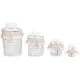 Laundry basket Home ESPRIT White Beige wicker Shabby Chic 45 x 45 x 68 cm 4 Pieces by Home ESPRIT, Laundry Baskets - Ref: S30...