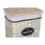 Cesto de Roupa Suja Home ESPRIT Branco Castanho Preto Cinzento Natural vime Shabby Chic 47 x 35 x 55 cm 5 Peças de Home ESPRI...