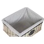 Cesto para la Ropa Sucia Home ESPRIT Blanco Marrón Negro Gris Natural Mimbre Shabby Chic 47 x 35 x 55 cm 5 Piezas de Home ESP...