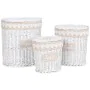 Laundry basket Home ESPRIT White Beige wicker 49 x 36 x 55 cm 3 Pieces by Home ESPRIT, Laundry Baskets - Ref: S3057043, Price...