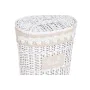 Cesto de Roupa Suja Home ESPRIT Branco Bege vime 49 x 36 x 55 cm 3 Peças de Home ESPRIT, Cestos para fornos rebatíveis - Ref:...