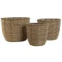 Set di vasi da fiori Home ESPRIT Marrone Fibra Tropicale 31 x 31 x 24 cm di Home ESPRIT, Cachepot - Rif: S3057047, Prezzo: 22...