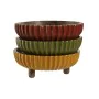 Centro de mesa Home ESPRIT Amarelo Verde Coral Colonial 25 x 25 x 9 cm (3 Unidades) de Home ESPRIT, Adornos - Ref: S3057055, ...