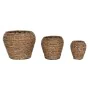 Set de pots de fleurs Home ESPRIT Marron Métal Fibre 41 x 41 x 32 cm de Home ESPRIT, Cache-pots - Réf : S3057064, Prix : 34,0...