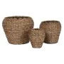 Set de pots de fleurs Home ESPRIT Marron Métal Fibre 41 x 41 x 32 cm de Home ESPRIT, Cache-pots - Réf : S3057064, Prix : 34,0...