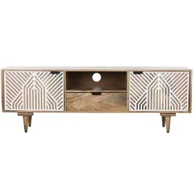 TV furniture Home ESPRIT White Mango wood 160 x 41 x 55 cm by Home ESPRIT, TV tables and stands - Ref: S3057134, Price: 284,9...