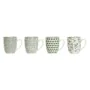 4 Piece Mug Set Home ESPRIT White Green Porcelain 340 ml by Home ESPRIT, Cups - Ref: S3057175, Price: 10,59 €, Discount: %