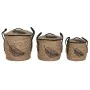 Basket set Home ESPRIT Black Natural Boho 42 x 42 x 50 cm (3 Pieces) by Home ESPRIT, Boxes - Ref: S3057195, Price: 79,40 €, D...