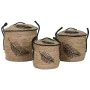 Basket set Home ESPRIT Black Natural Boho 42 x 42 x 50 cm (3 Pieces) by Home ESPRIT, Boxes - Ref: S3057195, Price: 79,40 €, D...