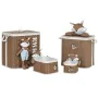 Cesto de Roupa Suja Home ESPRIT Azul Castanho Natural Infantil 44 x 44 x 45 cm 4 Peças de Home ESPRIT, Cestos para fornos reb...