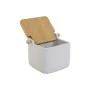 Salero con Tapa Home ESPRIT Blanco Beige Natural Bambú Dolomita 15 x 12 x 11 cm (2 Unidades) de Home ESPRIT, Dosificadores de...