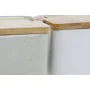 Portasale con Coperchio Home ESPRIT Bianco Beige Naturale Bambù Dolomite 15 x 12 x 11 cm (2 Unità) di Home ESPRIT, Dosatori d...