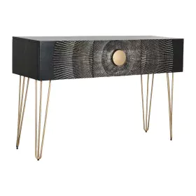 Consola Home ESPRIT Negro Dorado Metal Madera de mango 120 x 38 x 76 cm de Home ESPRIT, Mesas - Ref: S3057388, Precio: 474,22...