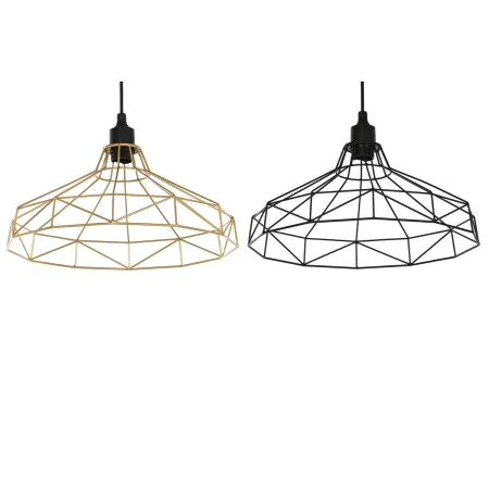 Deckenlampe Home ESPRIT Schwarz Gold Metall 50 W 39 x 39 x 25 cm (2 Stück) von Home ESPRIT, Deckenleuchten - Ref: S3057392, P...