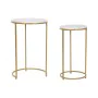 Set of 2 tables Home ESPRIT Golden Metal Marble 40 x 40 x 64 cm by Home ESPRIT, Tables - Ref: S3057397, Price: 163,46 €, Disc...