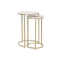 Set of 2 tables Home ESPRIT Golden Metal Marble 40 x 40 x 64 cm by Home ESPRIT, Tables - Ref: S3057397, Price: 163,46 €, Disc...