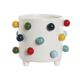 Vaso Home ESPRIT Bianco Multicolore 17 x 17 x 14 cm di Home ESPRIT, Cachepot - Rif: S3057508, Prezzo: 13,83 €, Sconto: %